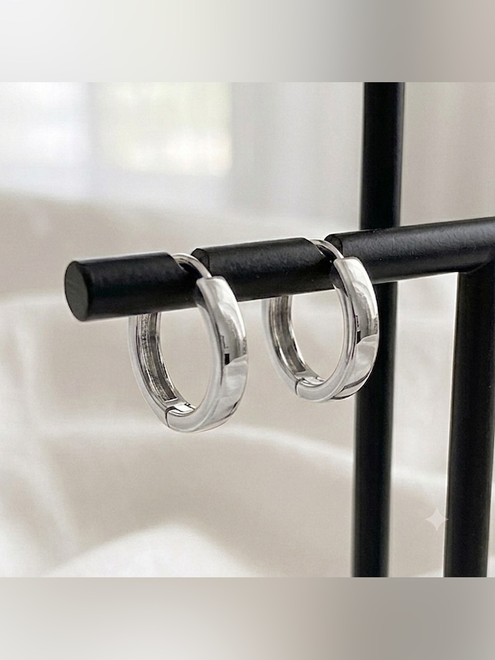 Silver plated women’s 12mm hoop Huggie earrings hypoallergenic - CLEARANCE!